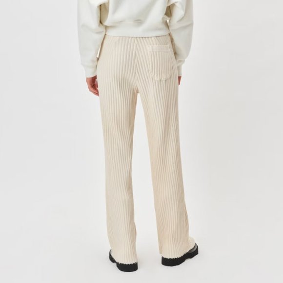 John Elliot Ribbed Terry Sweatpants, Cloud/Cream - Picture 3 of 6
